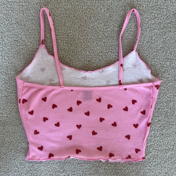 Pink Heart Pattern Tank Top - Picture 4 of 5